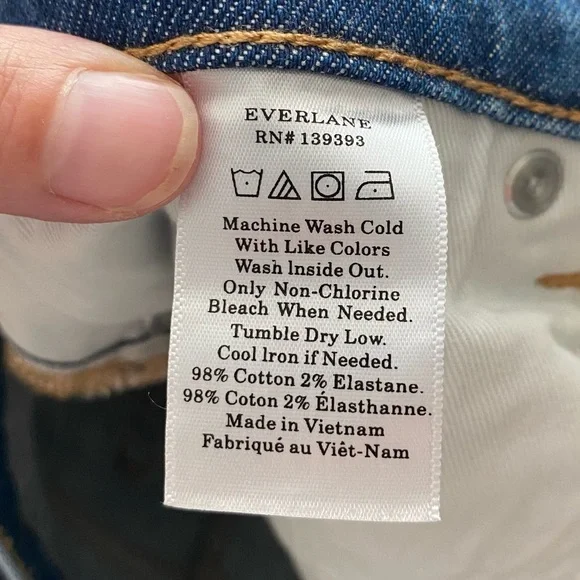 Everlane Medium Wash Straight Ankle Jeans Size 27 - Picture 6 of 7